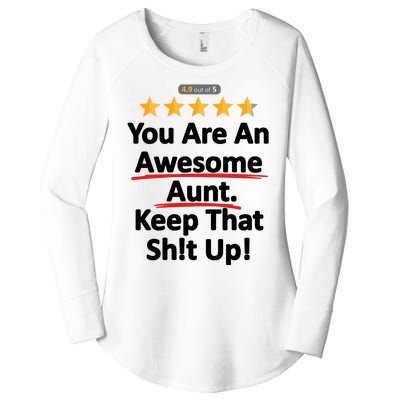 Awesome Aunt Funny Auntie Gift Idea Women's Perfect Tri Tunic Long Sleeve Shirt