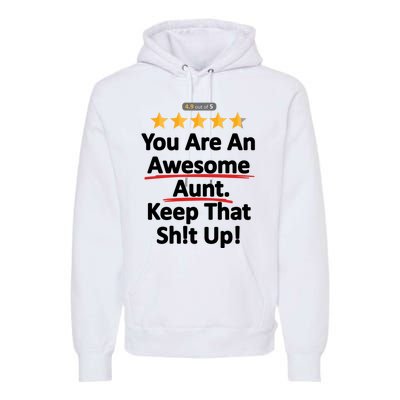 Awesome Aunt Funny Auntie Gift Idea Premium Hoodie