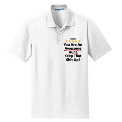 Awesome Aunt Funny Auntie Gift Idea Dry Zone Grid Polo