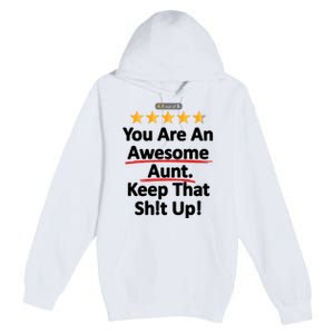 Awesome Aunt Funny Auntie Gift Idea Premium Pullover Hoodie