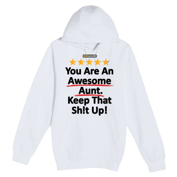 Awesome Aunt Funny Auntie Gift Idea Premium Pullover Hoodie