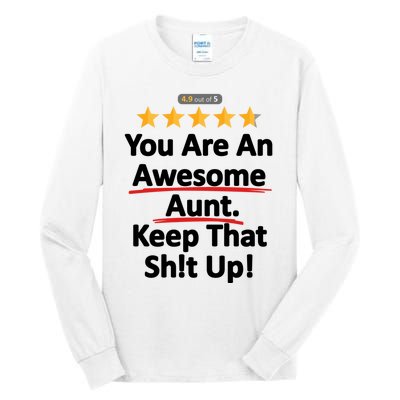 Awesome Aunt Funny Auntie Gift Idea Tall Long Sleeve T-Shirt