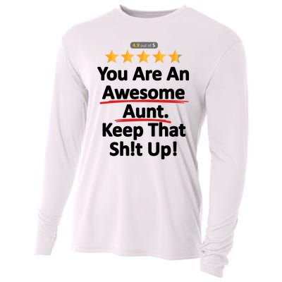 Awesome Aunt Funny Auntie Gift Idea Cooling Performance Long Sleeve Crew