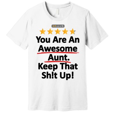 Awesome Aunt Funny Auntie Gift Idea Premium T-Shirt