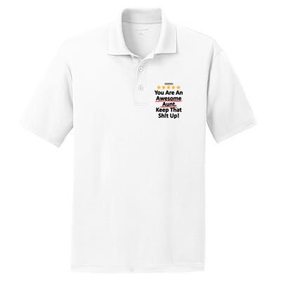 Awesome Aunt Funny Auntie Gift Idea PosiCharge RacerMesh Polo