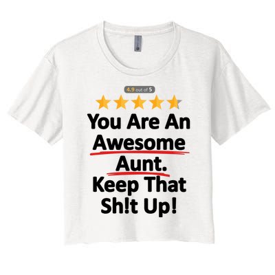 Awesome Aunt Funny Auntie Gift Idea Women's Crop Top Tee