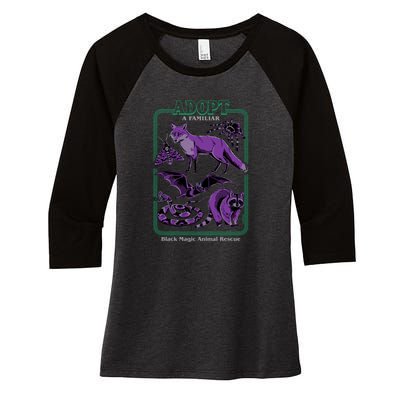 Adopt A Familiar Part 2 Women's Tri-Blend 3/4-Sleeve Raglan Shirt