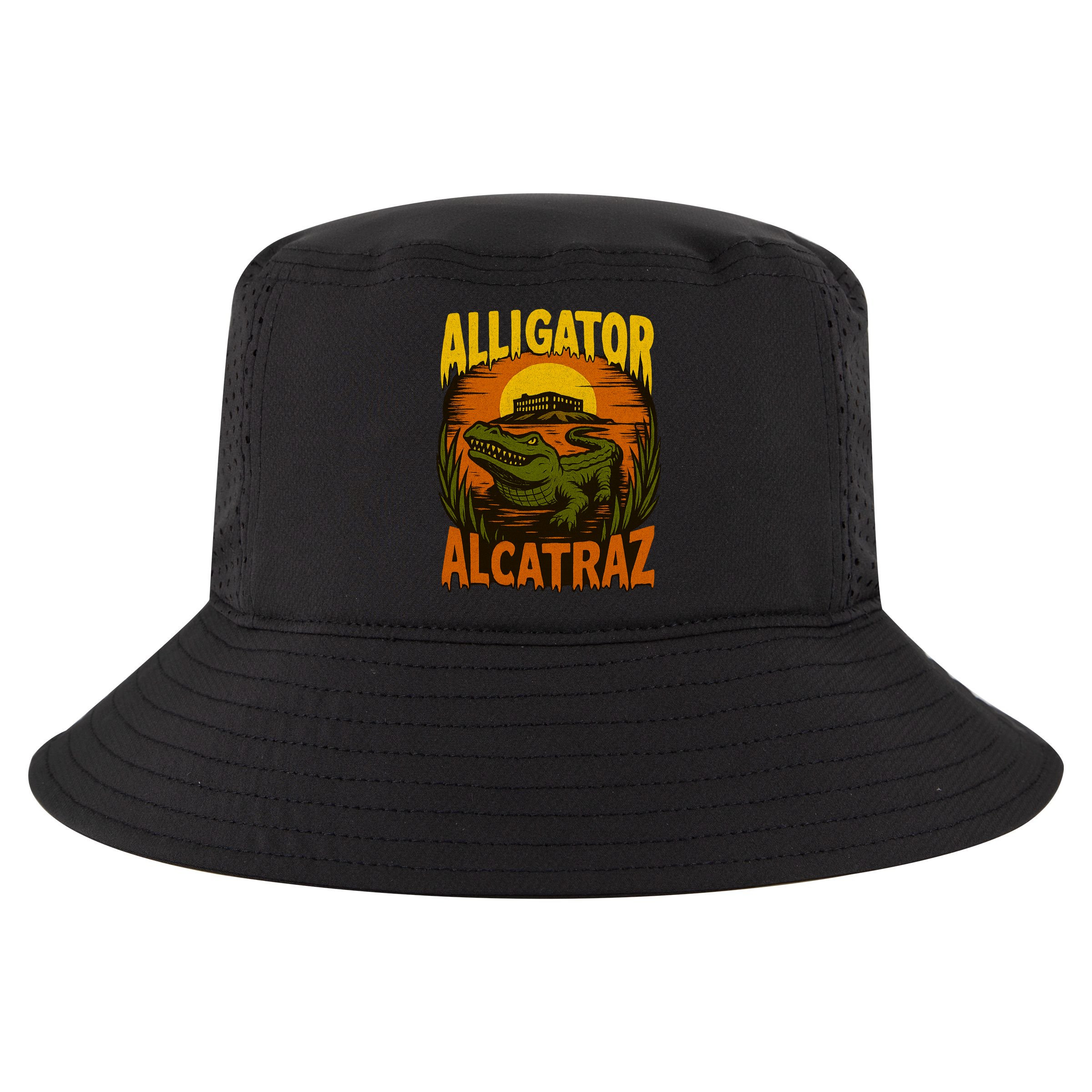Alligator Alcatraz Funny Meme Gator  Cool Comfort Performance Bucket Hat