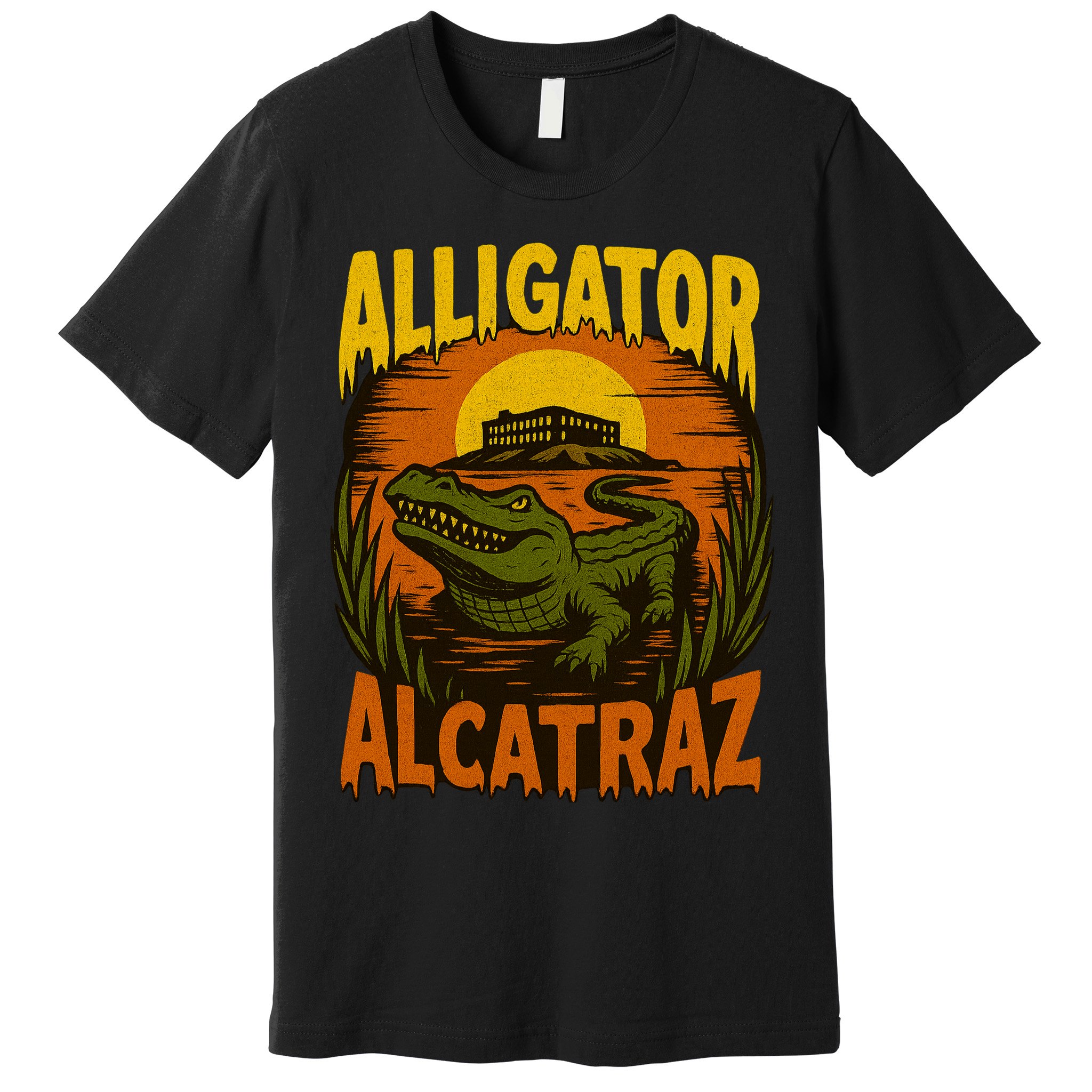 Alligator Alcatraz Funny Meme Gator  Premium T-Shirt