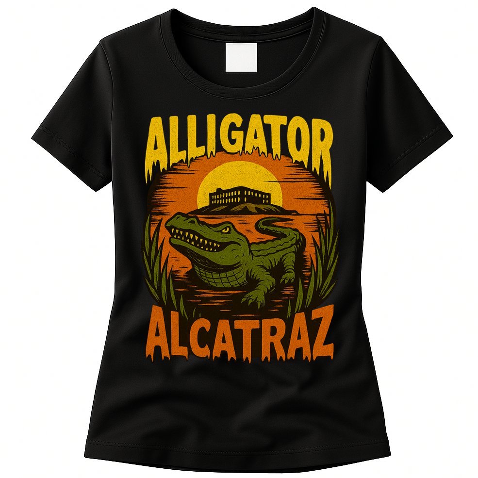 Alligator Alcatraz Funny Meme Gator  Womens T-Shirt