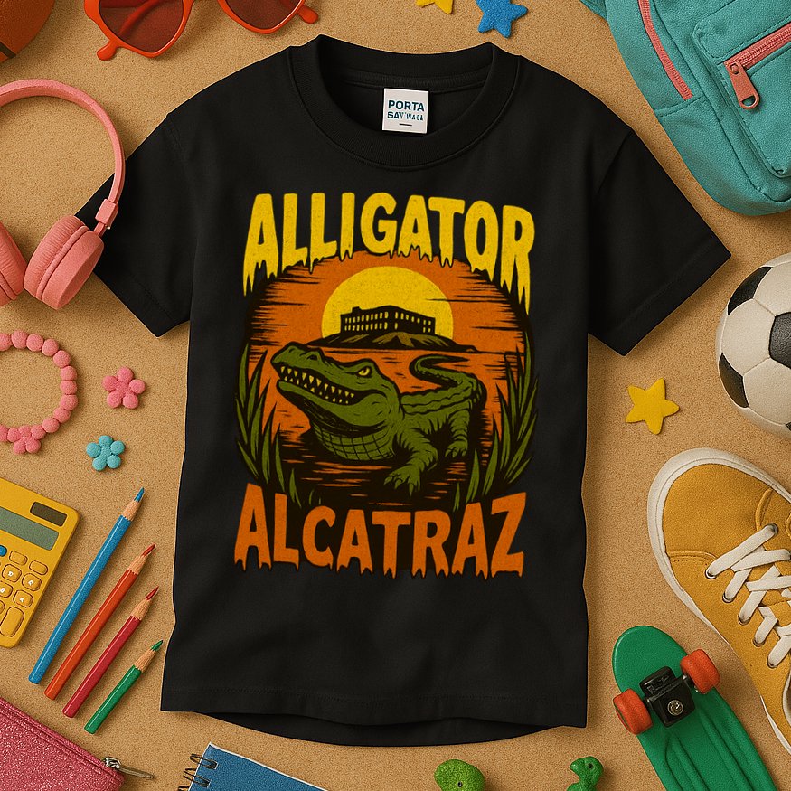 Alligator Alcatraz Funny Meme Gator  Kids T-Shirt