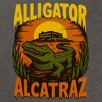 Alligator Alcatraz Funny Meme Gator  Cotton Canvas Backpack