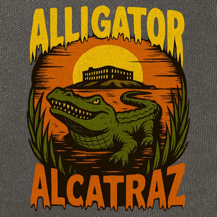 Alligator Alcatraz Funny Meme Gator  Cotton Canvas Backpack