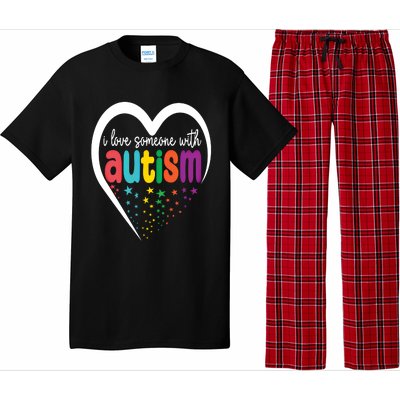 Autism Awareness Funny Gift I Love Someone With Autism Funny Gift Pajama Set