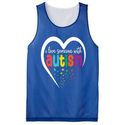 Autism Awareness Funny Gift I Love Someone With Autism Funny Gift Mesh Reversible Basketball Jersey Tank