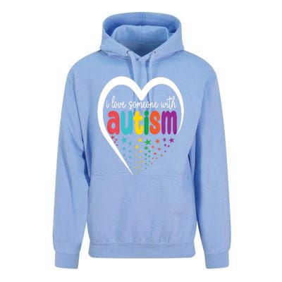 Autism Awareness Funny Gift I Love Someone With Autism Funny Gift Unisex Surf Hoodie