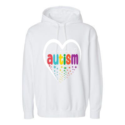 Autism Awareness Funny Gift I Love Someone With Autism Funny Gift Garment-Dyed Fleece Hoodie