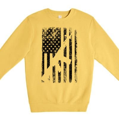 AR15 American Flag Premium Crewneck Sweatshirt