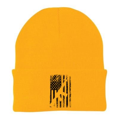 AR15 American Flag Knit Cap Winter Beanie