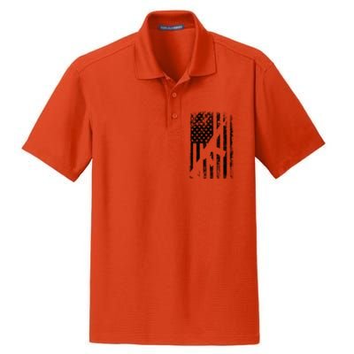 AR15 American Flag Dry Zone Grid Polo