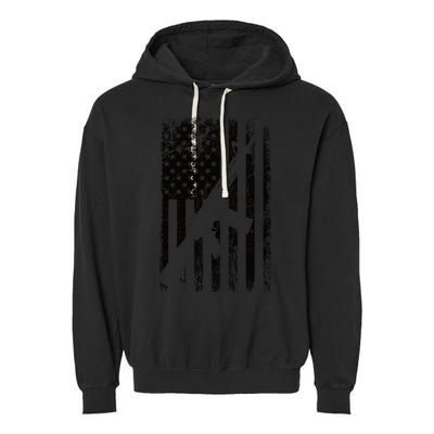 AR15 American Flag Garment-Dyed Fleece Hoodie