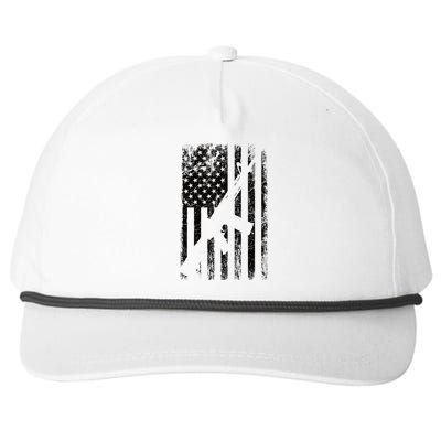 AR15 American Flag Snapback Five-Panel Rope Hat