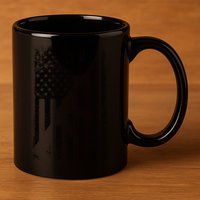 AR15 American Flag 11oz C Handle Ceramic Mug