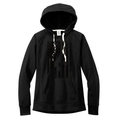 AR15 American Flag Women's Fleece Hoodie