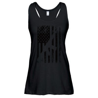 AR15 American Flag Ladies Essential Flowy Tank