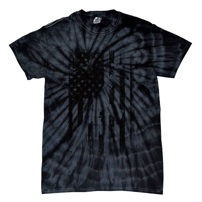 AR15 American Flag Tie-Dye T-Shirt