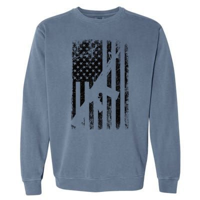 AR15 American Flag Garment-Dyed Sweatshirt