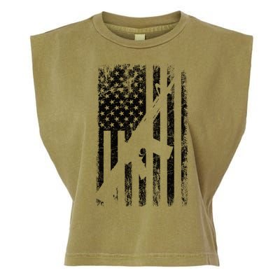 AR15 American Flag Garment-Dyed Women's Muscle Tee