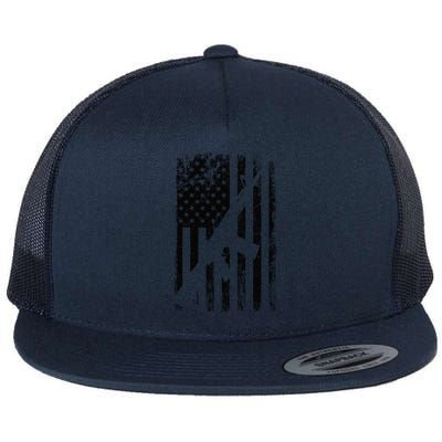 AR15 American Flag Flat Bill Trucker Hat