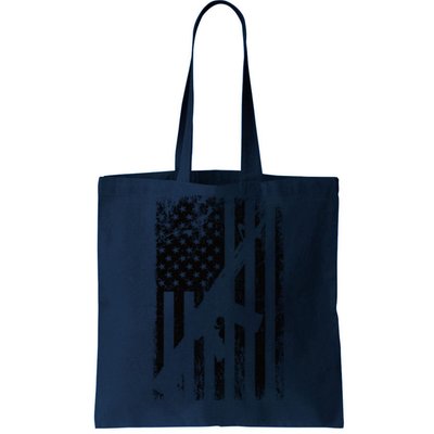 AR15 American Flag Tote Bag