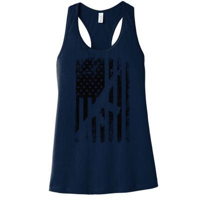 AR15 American Flag Women's Racerback Tank