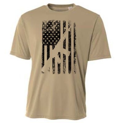 AR15 American Flag Cooling Performance Crew T-Shirt