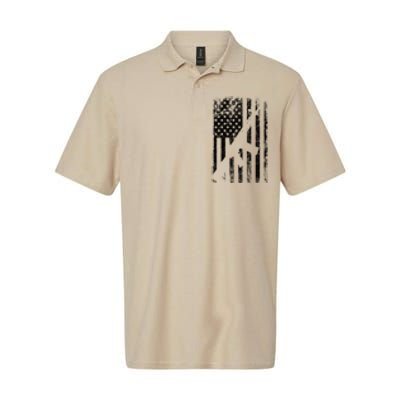 AR15 American Flag Softstyle Adult Sport Polo