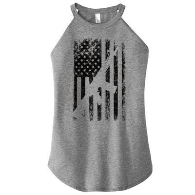 AR15 American Flag Women's Perfect Tri Rocker Tank