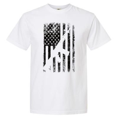 AR15 American Flag Garment-Dyed Heavyweight T-Shirt