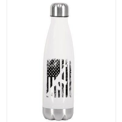 AR15 American Flag Stainless Steel Insulated Water Bottle