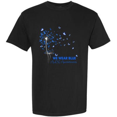 ALS Awareness Faith Hope Love Dandelion Garment-Dyed Heavyweight T-Shirt