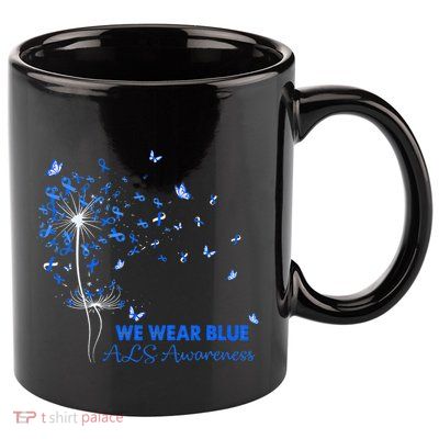 ALS Awareness Faith Hope Love Dandelion 11oz C Handle Ceramic Mug