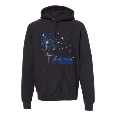 ALS Awareness Faith Hope Love Dandelion Premium Hoodie