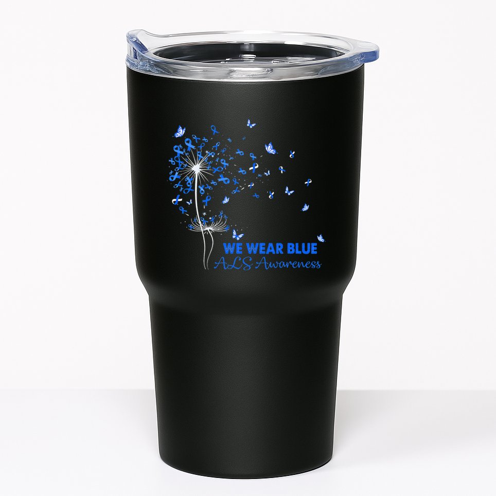 ALS Awareness Faith Hope Love Dandelion Tumbler
