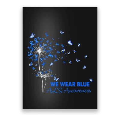 ALS Awareness Faith Hope Love Dandelion Poster