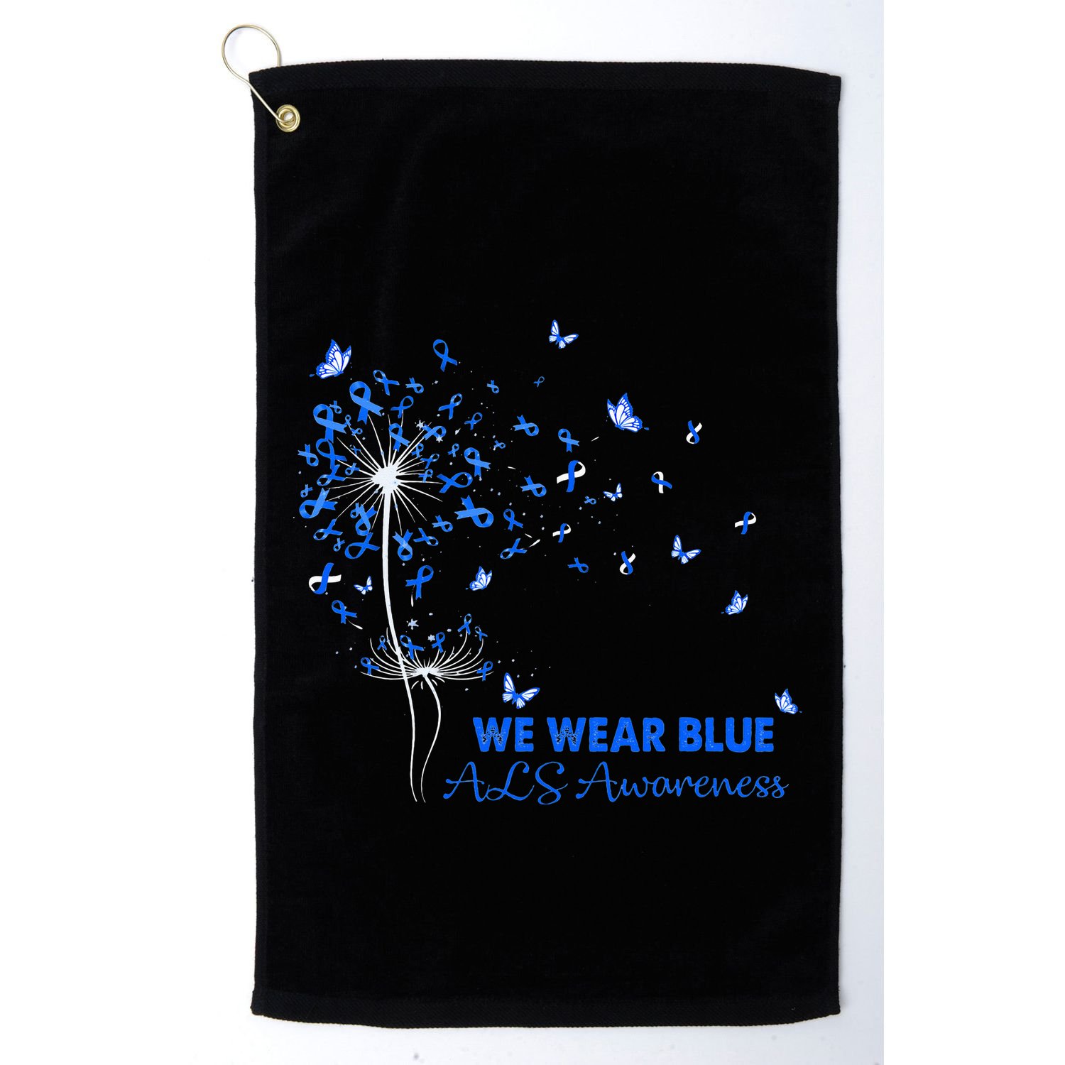 ALS Awareness Faith Hope Love Dandelion Golf Towel