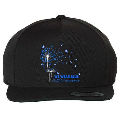 ALS Awareness Faith Hope Love Dandelion Wool Snapback Cap