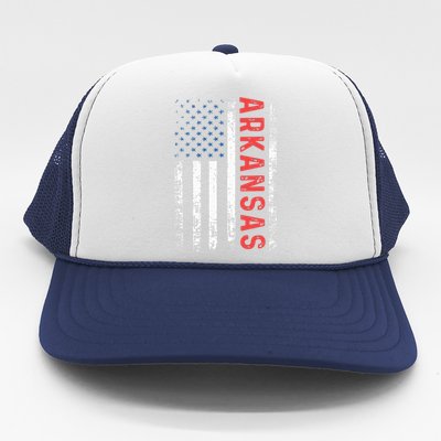 Arkansas American Flag Pride Patriotic Trucker Hat