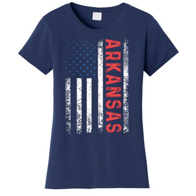 Arkansas American Flag Pride Patriotic Women's T-Shirt