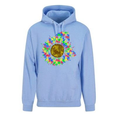 Autism Awareness Floral Puzzle Design Autism Mom Cool Gift Unisex Surf Hoodie